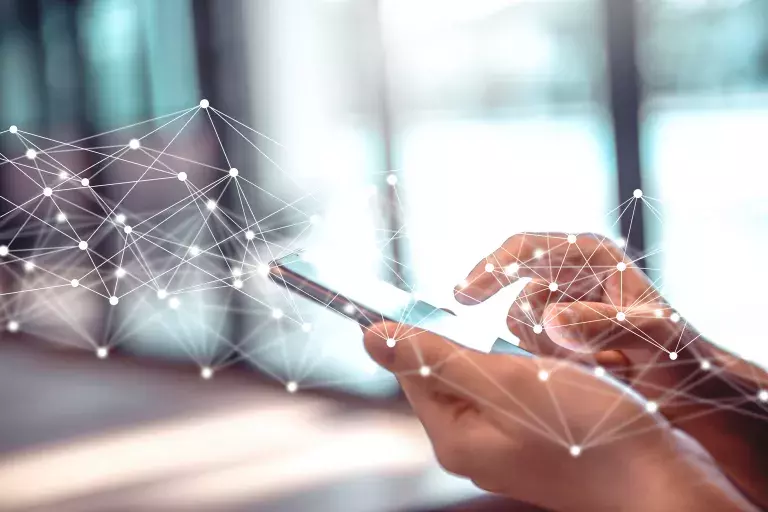 hands holding a phone